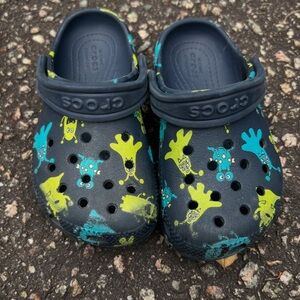 Crocs Kids Slip Ons | Navy Blue Alien Monsters | Waterproof | Unisex | Size C9